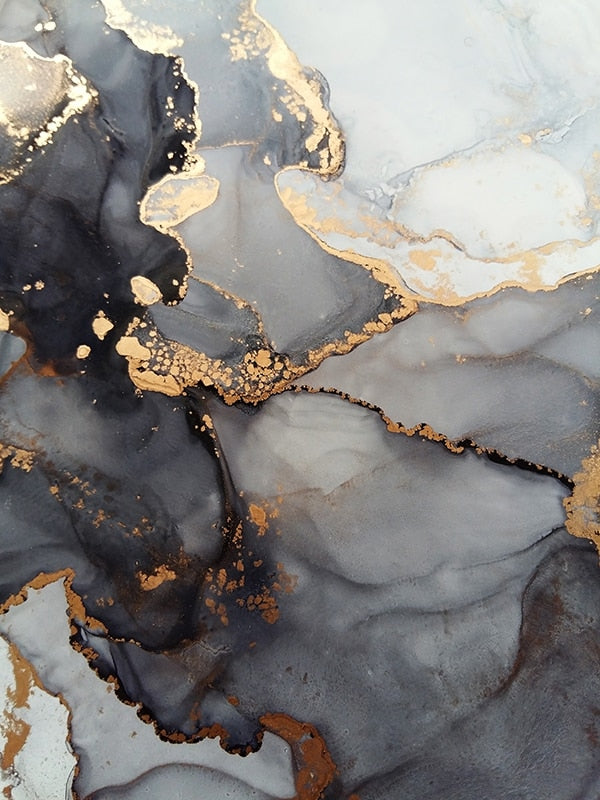 Marble Dunkelgrau Gold