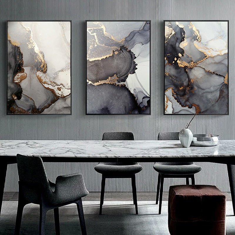 Marble Dunkelgrau Gold