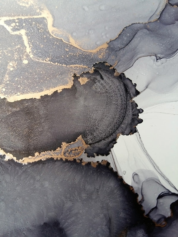 Marble Dunkelgrau Gold