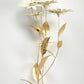 Abstract Golden Flower White