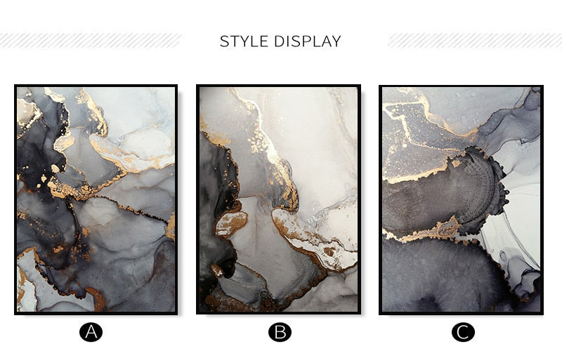 Marble Dunkelgrau Gold