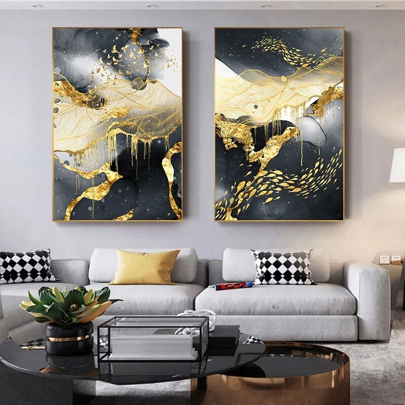 Marble Schwarz Gold