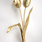 Abstract Golden Flower White
