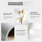 Abstract Golden Flower White