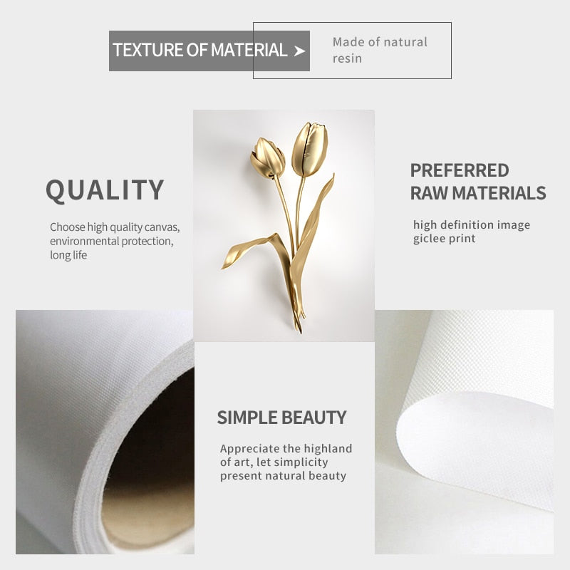 Abstract Golden Flower White