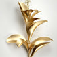 Abstract Golden Flower White
