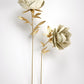 Abstract Golden Flower White
