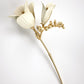 Abstract Golden Flower White