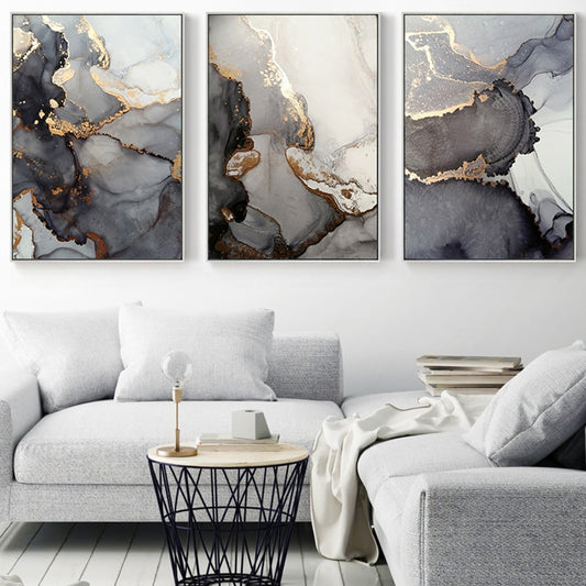Marble Dunkelgrau Gold