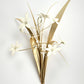 Abstract Golden Flower White