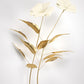 Abstract Golden Flower White