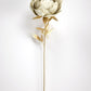 Abstract Golden Flower White