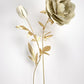 Abstract Golden Flower White